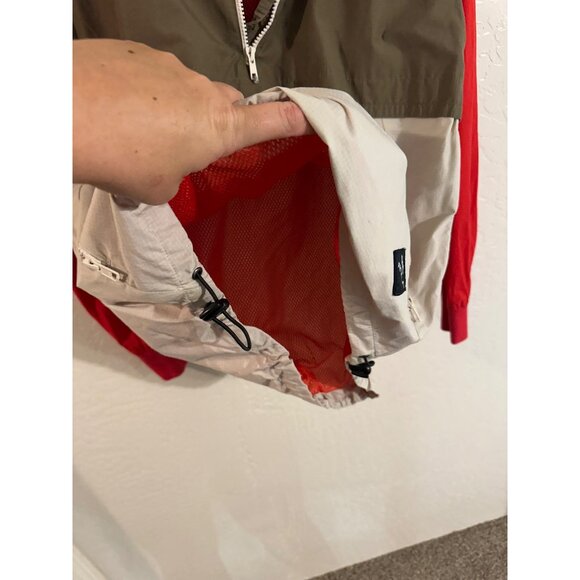 RVCA Hallihan II Green & Red Hooded Rain Jacket - Picture 12 of 13